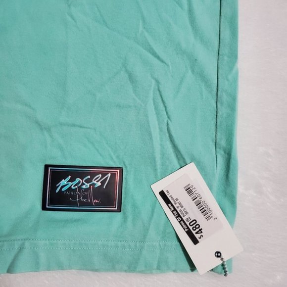 NWT BOSSI SPORTSWEAR (FLOWER CAMO) B HOODED T-SHIRT MINT - Picture 8 of 9